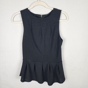 Mossimo Knit Peplum Sleeveless Back Zip Blouse‎ SIZE XS